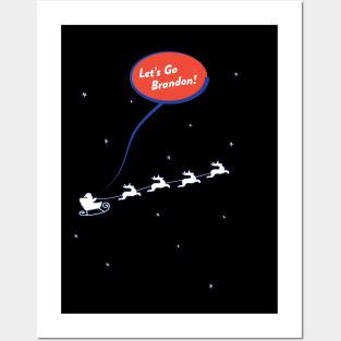 Santa Says "Let's Go Brandon!" Posters and Art